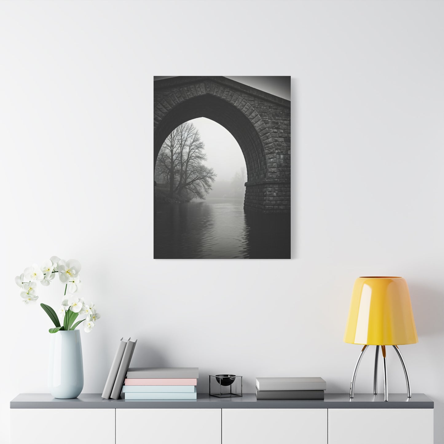 Misty Archway Bridge Scene Wall Art & Canvas Prints