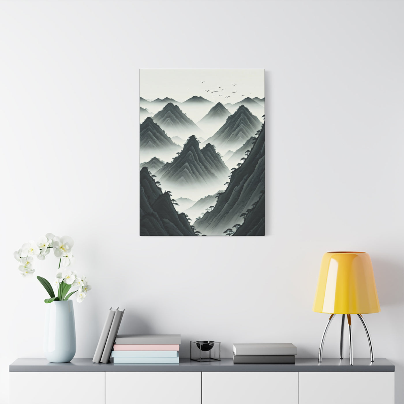 Whispering Peaks Mist Wall Art & Canvas Prints