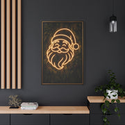 Amber Neon Santa Botanical Wall Art & Canvas Print