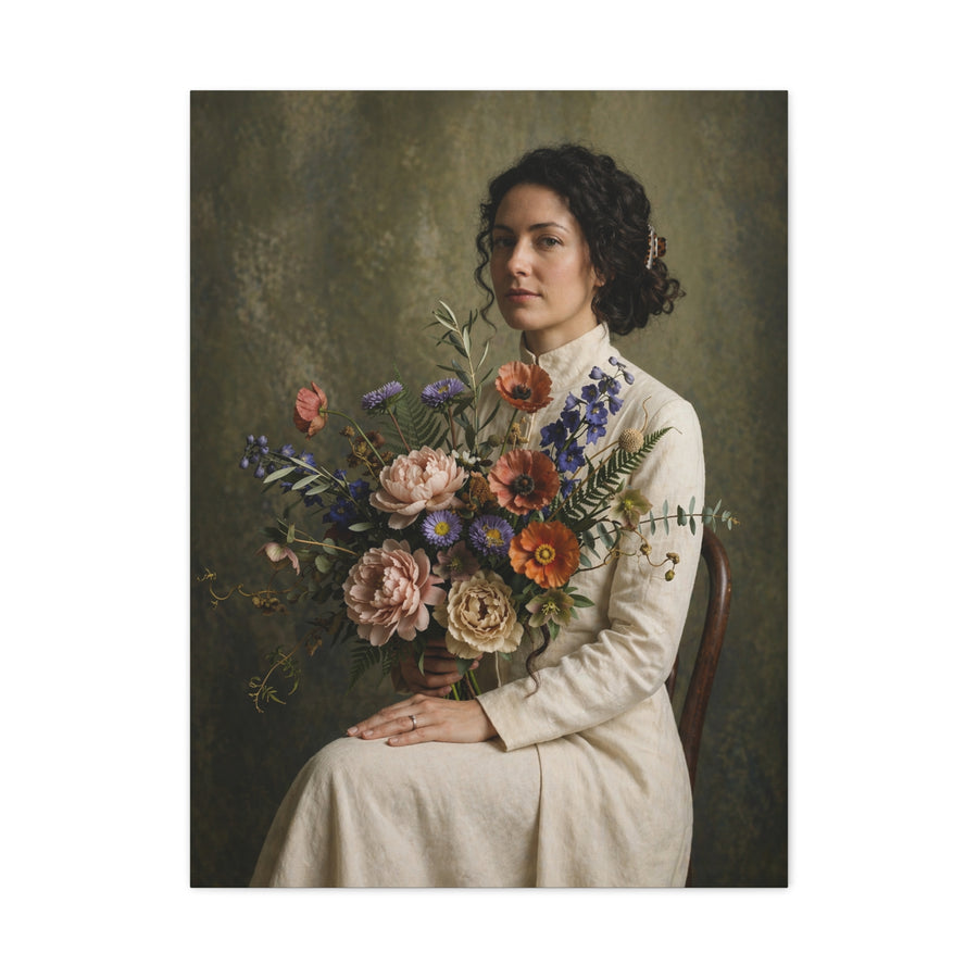 Timeless Floral Portrait Study Wall Art & Canvas Print