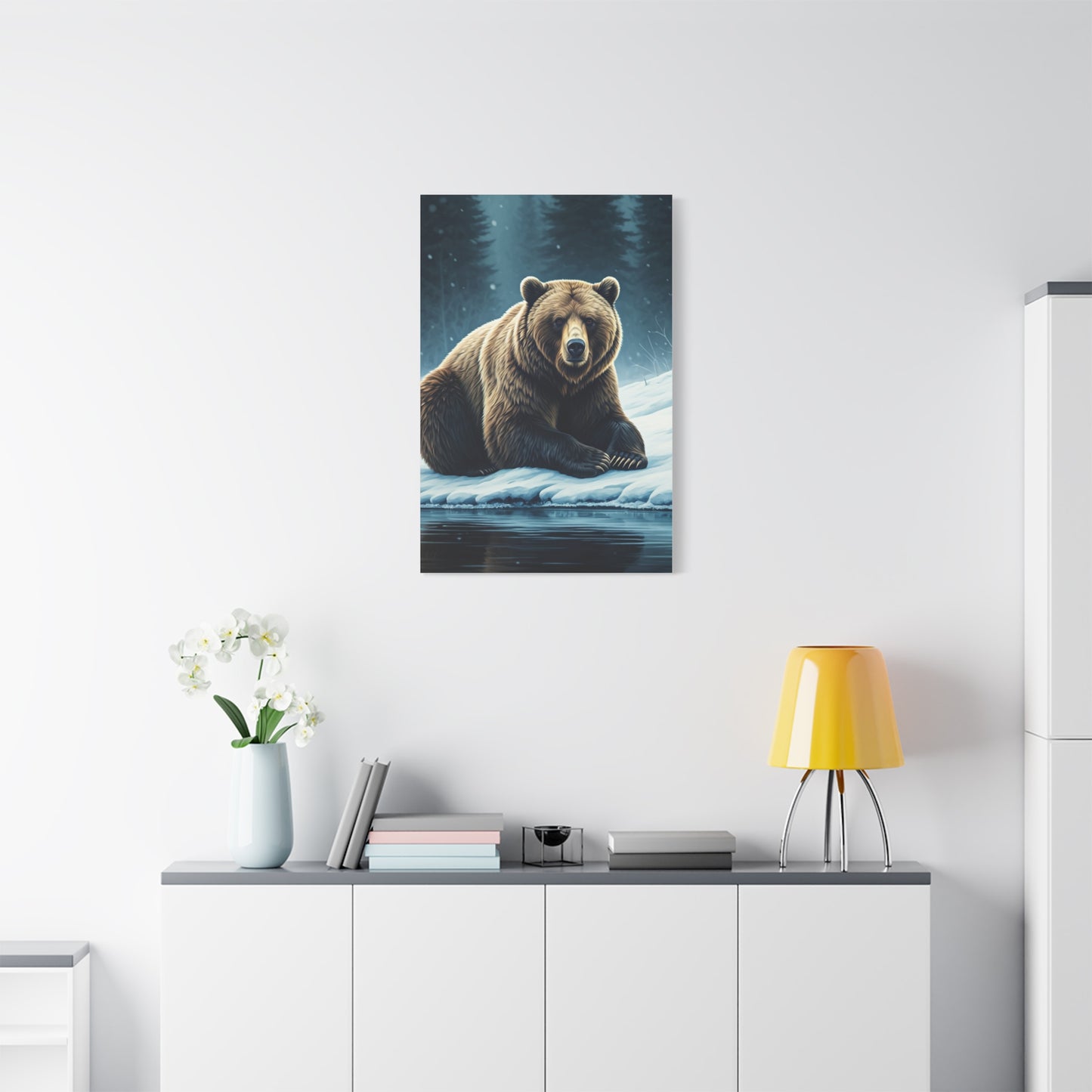 Winter Forest Brown Bear Wall Art & Canvas Prints