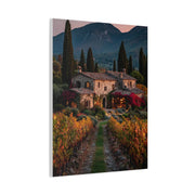 Tuscan Vineyard Autumn Villa Wall Art & Canvas Print