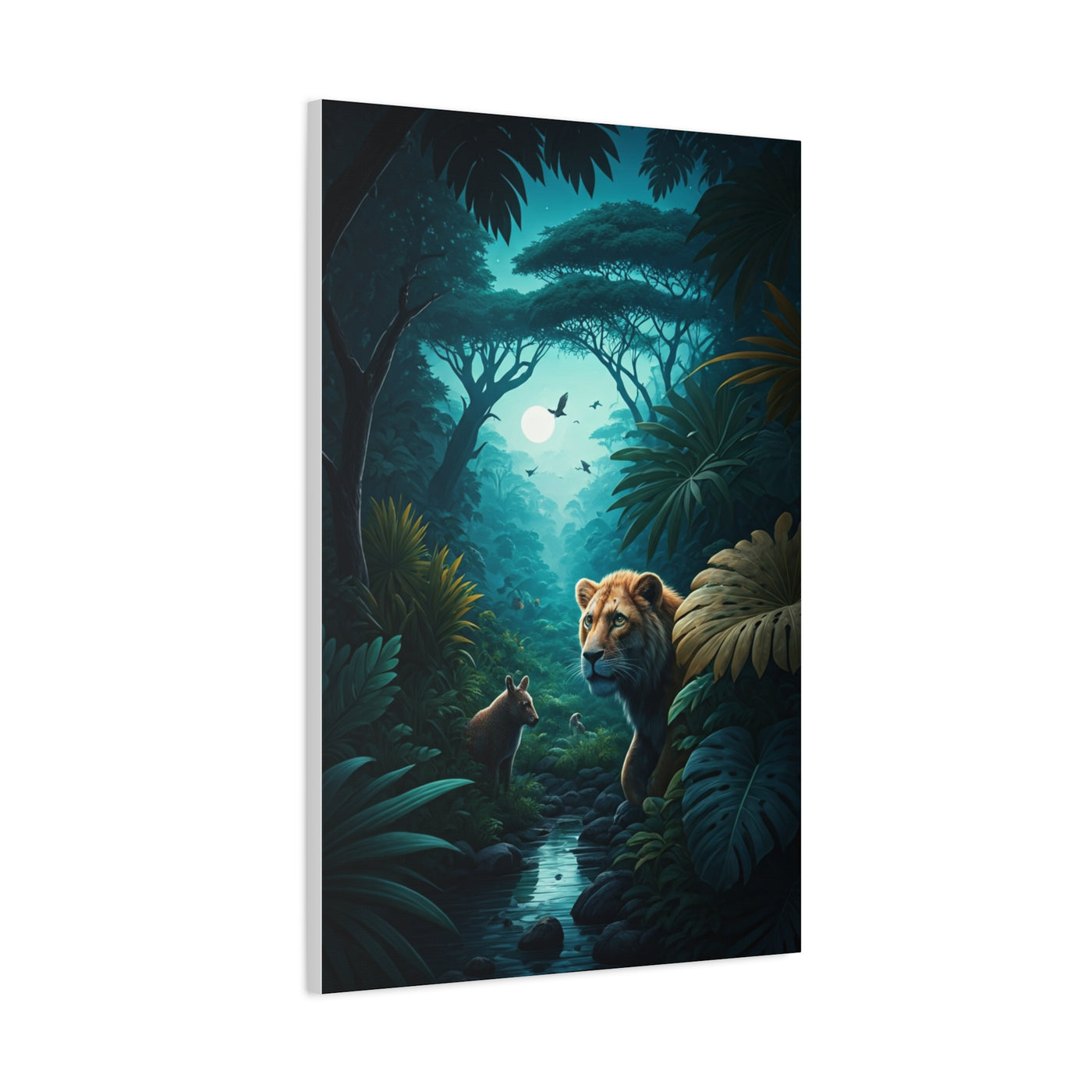 Moonlit Jungle Guardian Wall Art & Canvas Prints