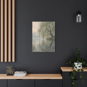 Misty Willow Reflection Lake Trees Wall Art & Canvas Print