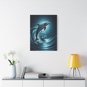 Dolphin Leaping Through Blue Ocean Waves Wall Art & Canvas Prints