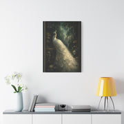 Digital White Peacock Forest Display Wall Art & Canvas Print