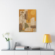 Mixed Media Botanical Collage Mustard Composition Wall Art & Canvas Print