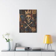 Crowned Skull Rebellion Street Wall Art & Canvas Print