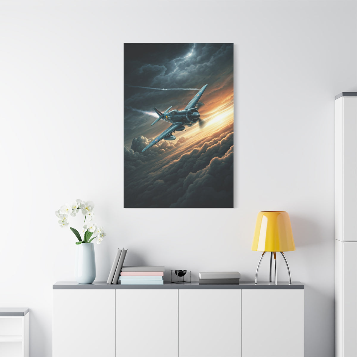 Stormbreaker Fighter Jet Through the Clouds Wall Art & Canvas Prints
