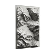 Sculpted Topographic Relief Wall Art & Canvas Print