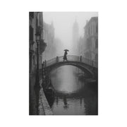 Venetian Bridge Fog Scene Wall Art & Canvas Print