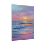 Pastel Sunrise Over Calm Ocean Waves Wall Art & Canvas Print