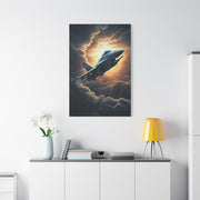 Sunset lone Aircraft Sky Wall Art & Canvas Prints .