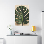 Minimal Monstera Leaf Botanical Tropical Wall Art & Canvas Print