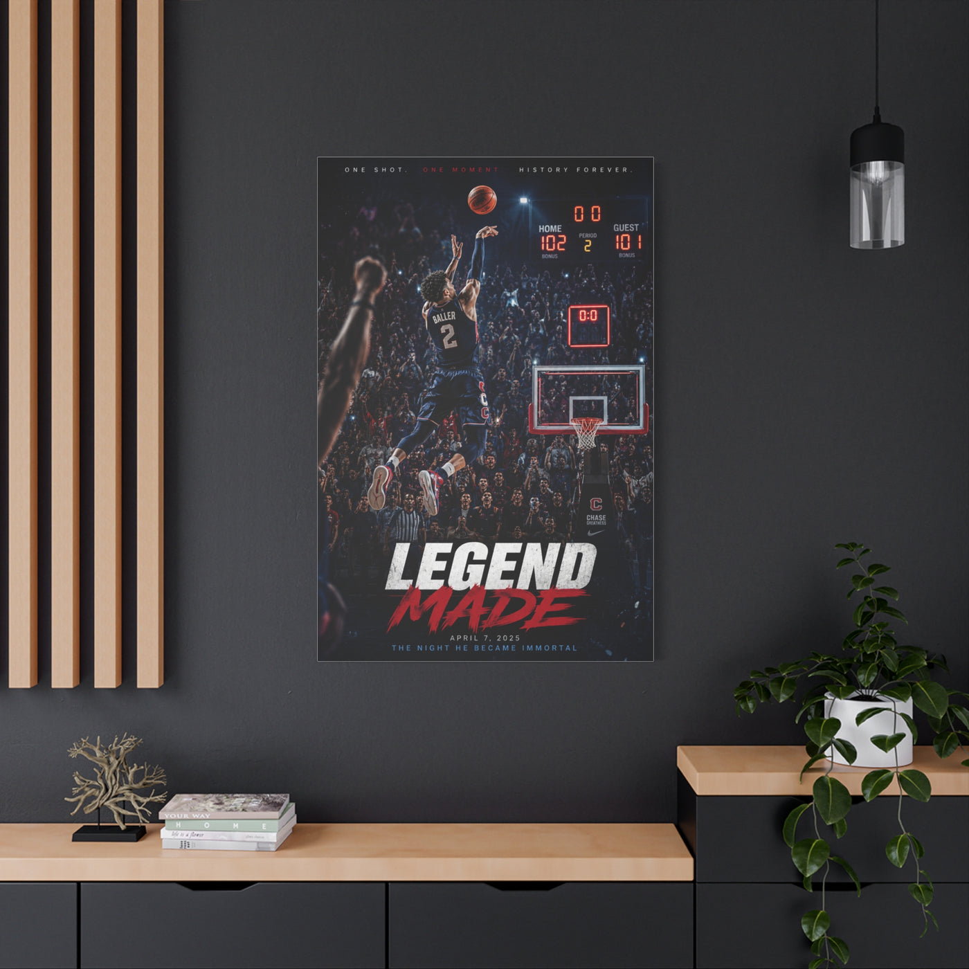 Legend Made Championship Basketball Sports Wall Art & Canvas Print