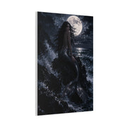 Midnight Moon Siren on the Rocks Wall Art & Canvas Print