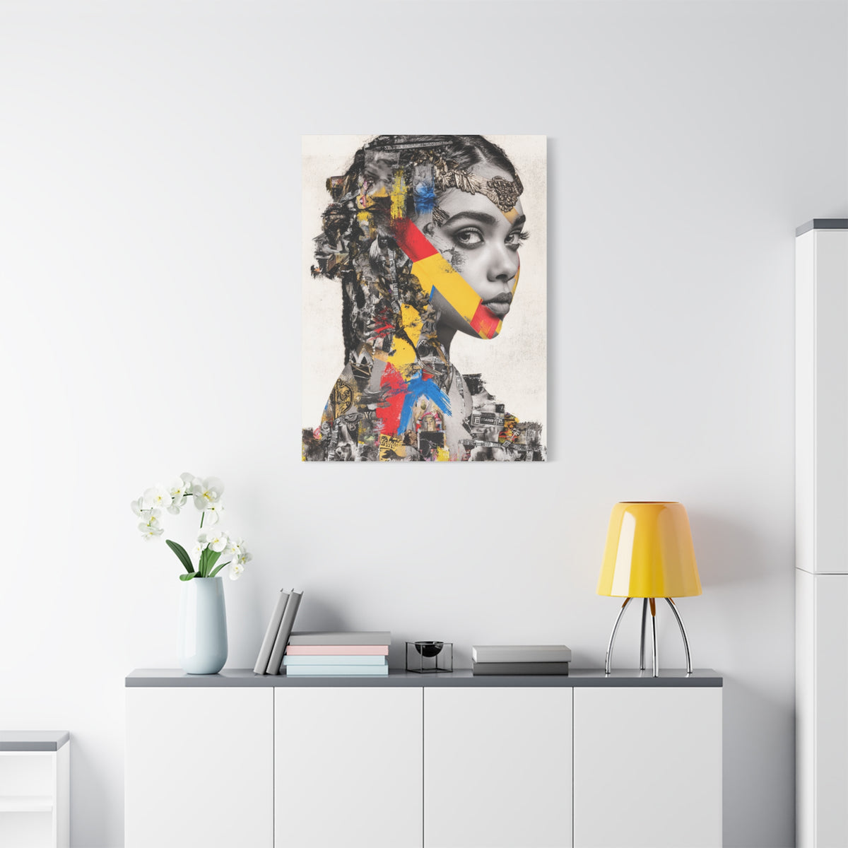 Avant Garde Collage Portrait Wall Art & Canvas Print