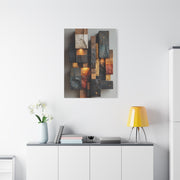 Sculptural Wood Panel Assemblage Wall Art & Canvas Print