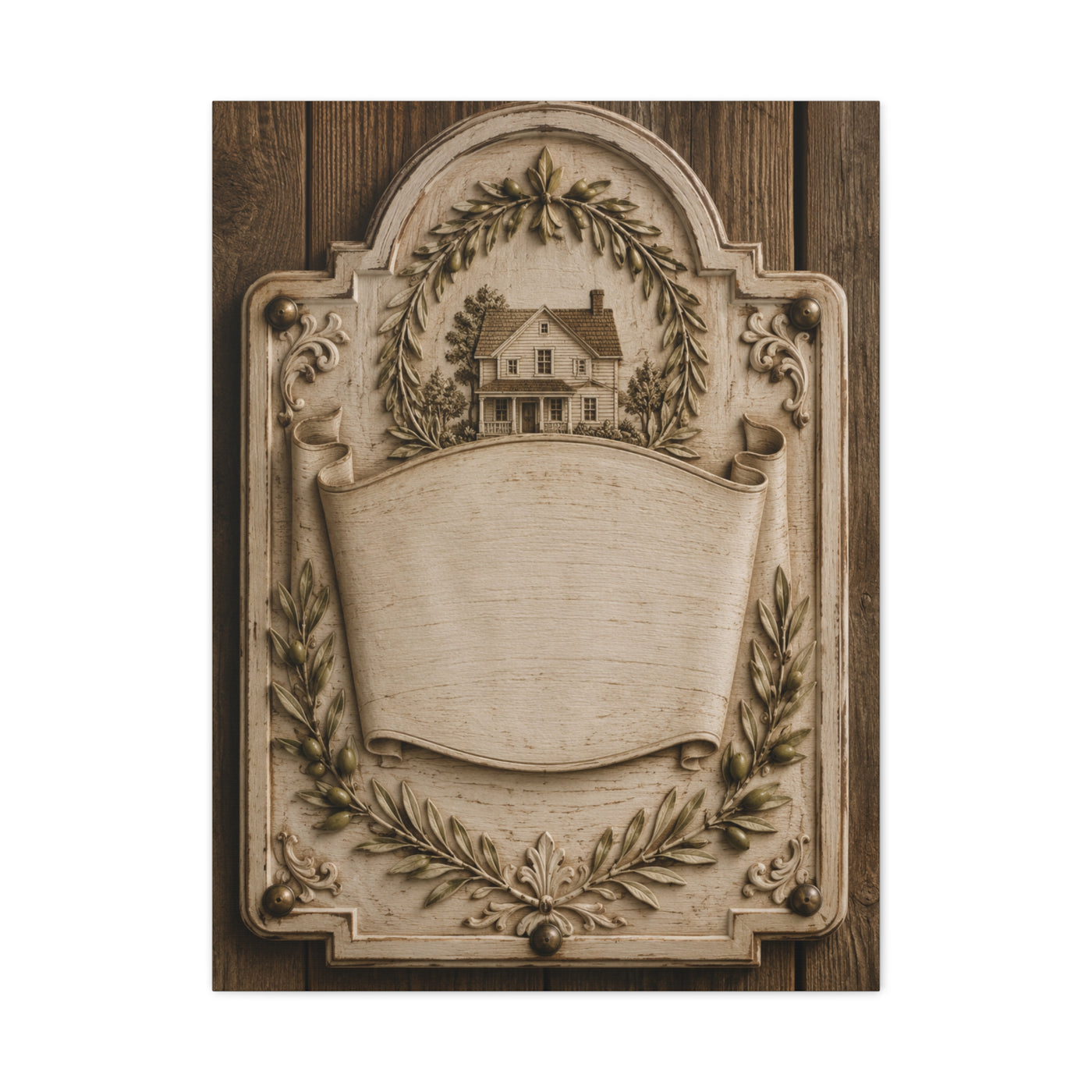Home Blessing Carved Scripture Plaque Wall Art & Canvas Print