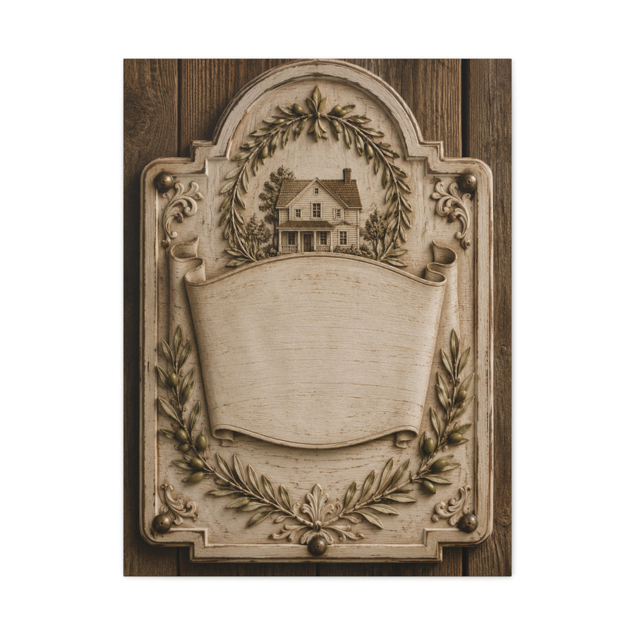 Home Blessing Carved Scripture Plaque Wall Art & Canvas Print