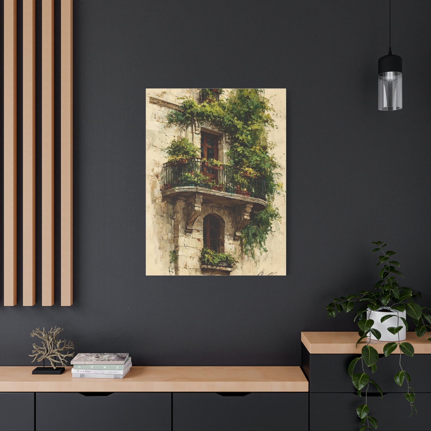 Parisian Balcony Ivy Wall Art & Canvas Print
