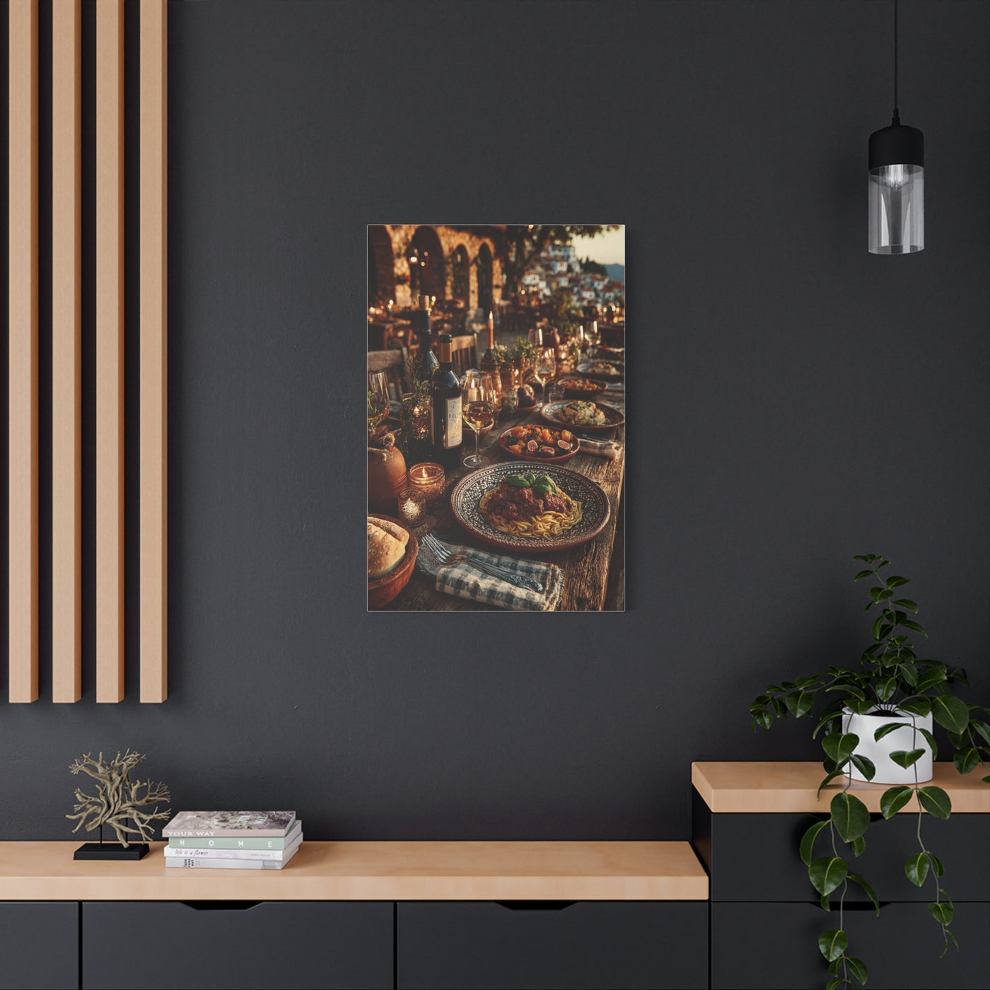 Italian Al Fresco Dinner Table Wall Art & Canvas Print