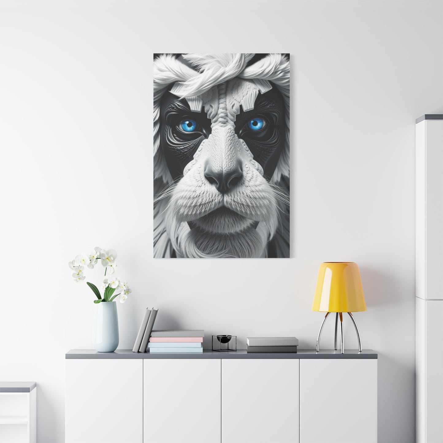 Black, White & Blue Art Refined Canvas Wall Art & Canvas Print