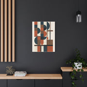 Bauhaus Orange Geometry Grid Wall Art & Canvas Print