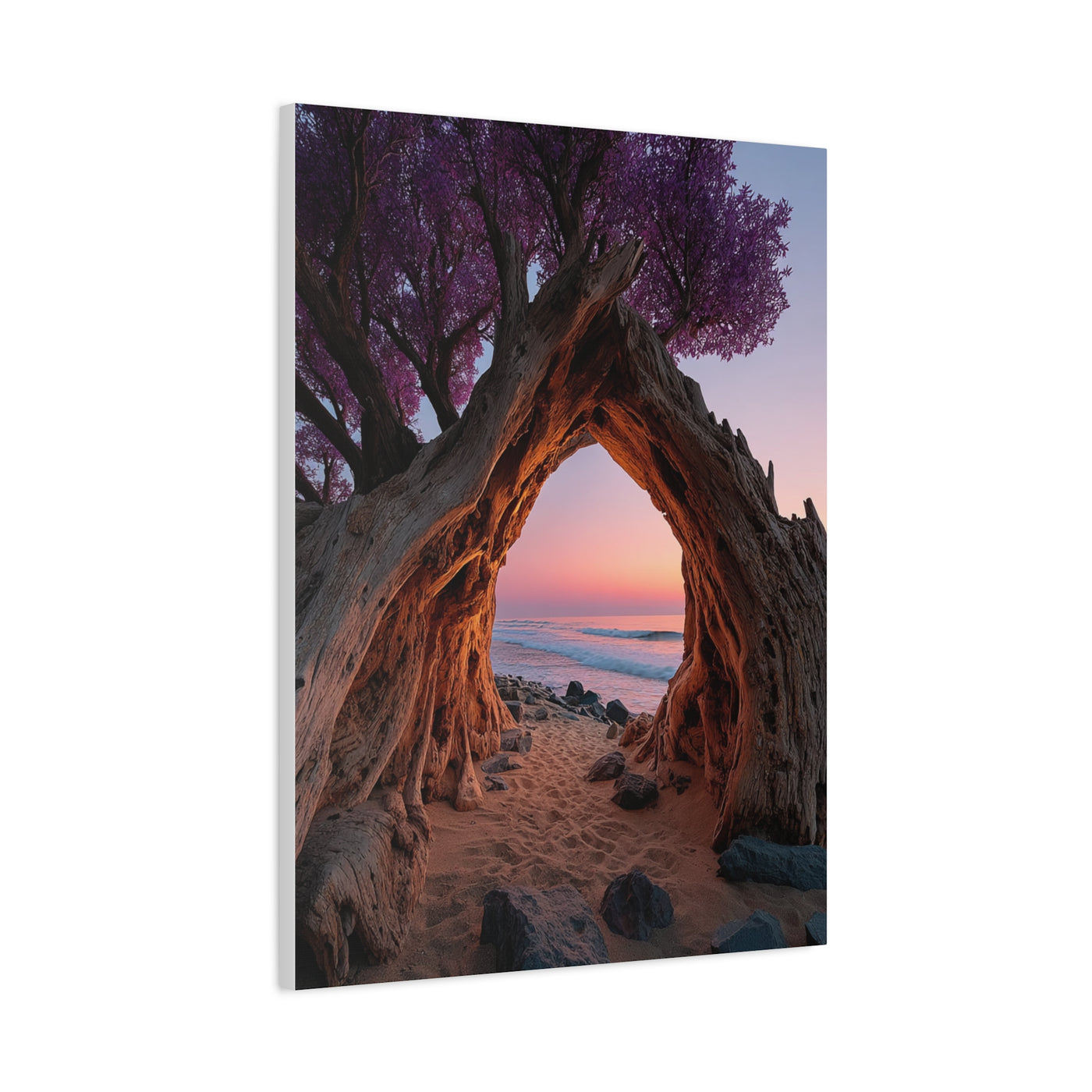 Driftwood Arch Coastal Sunset Wall Art & Canvas Print