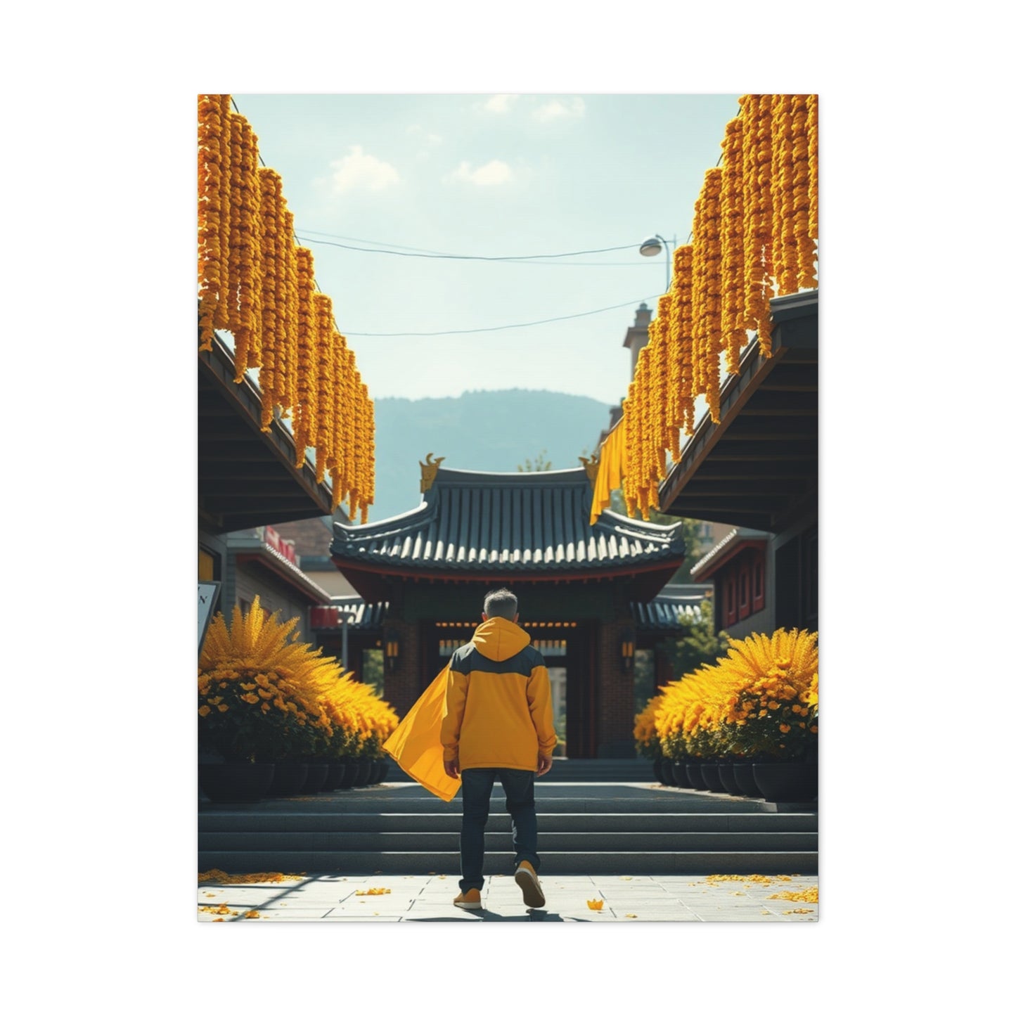 Golden Horizon Creation Wall Art & Canvas Print