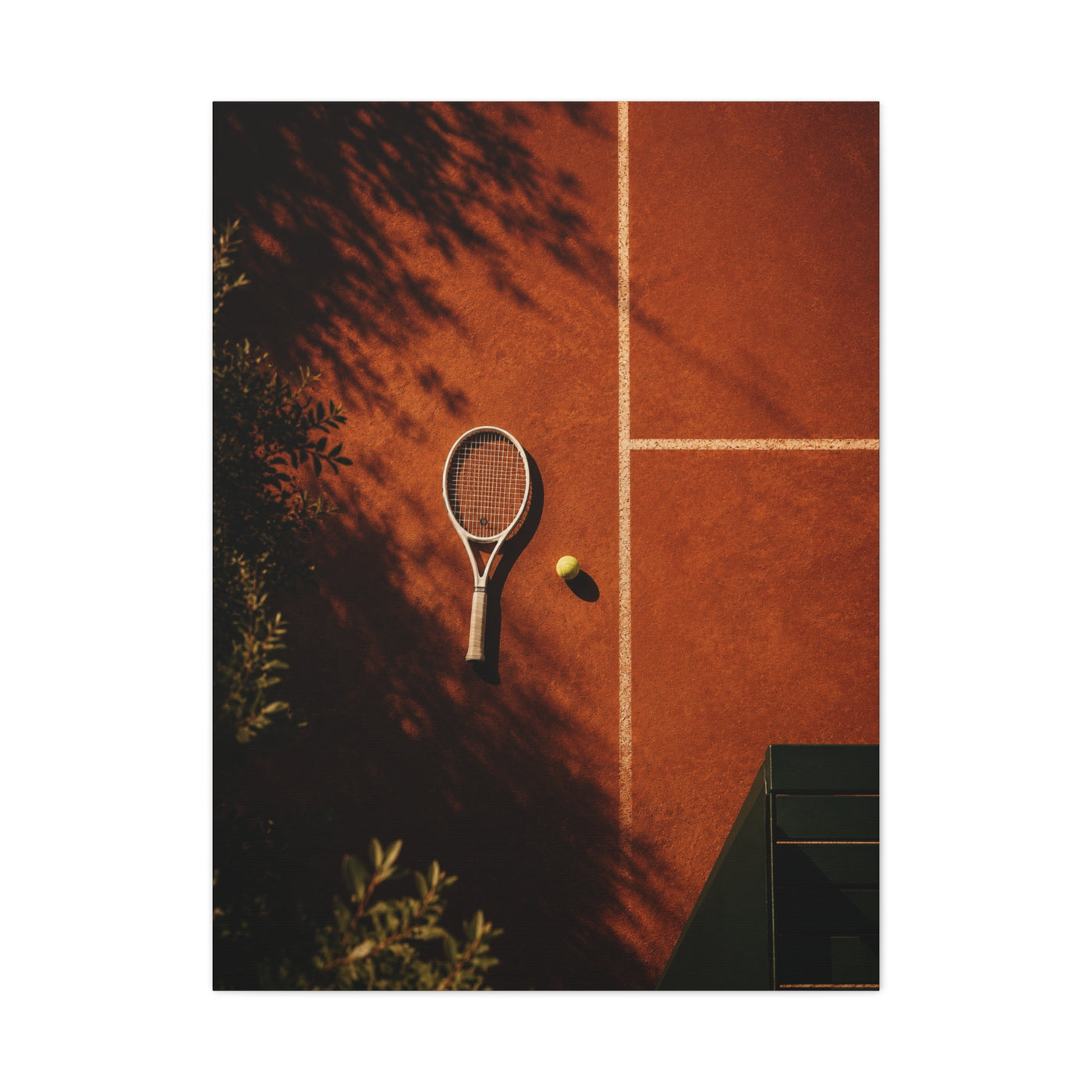 Clay Court Minimal Tennis Sports Wall Art & Canvas Print