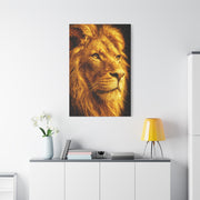 Golden Lion Portrait Wall Art & Canvas Print
