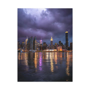 New York Skyline Rainstorm Reflections Wall Art & Canvas Print