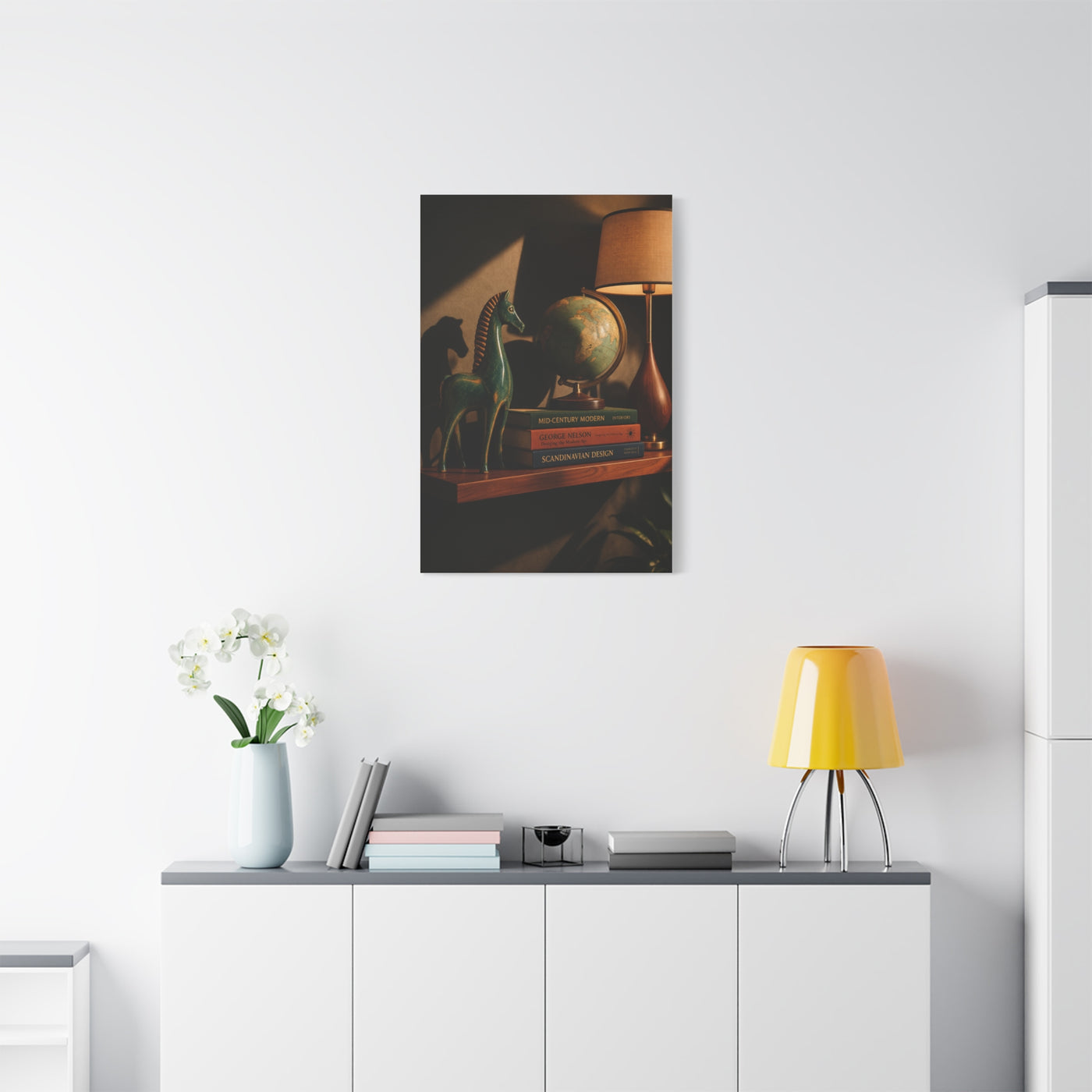Mid Century Collector Shelf Still Life Wall Art & Canvas Print