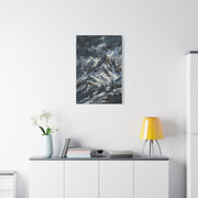Thick Impasto Oil Mountain Stormscape Wall Art & Canvas Print
