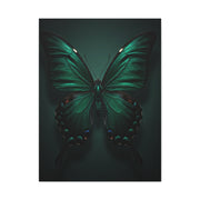 Symmetrical Emerald Butterfly Portrait Wall Art & Canvas Prints