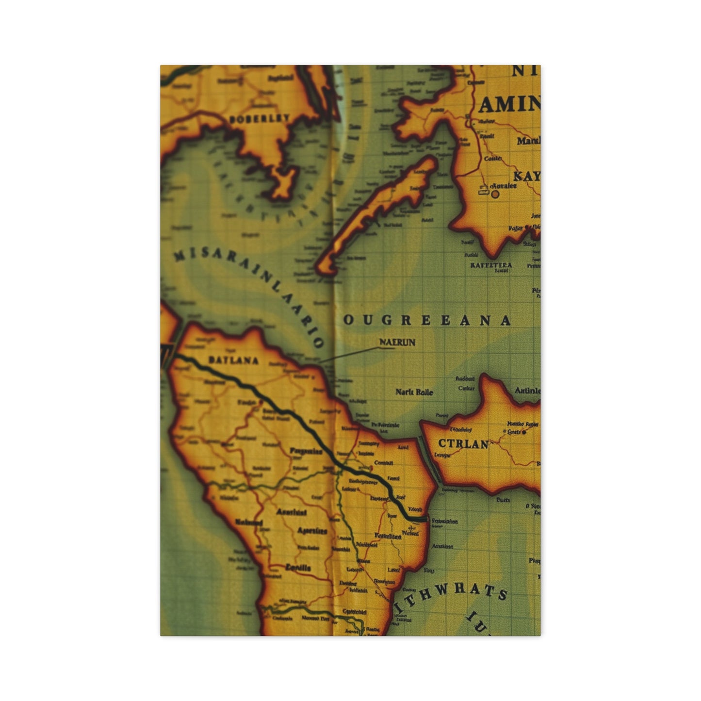 Antique Maps Art Premium Gallery Wall Art & Canvas Print