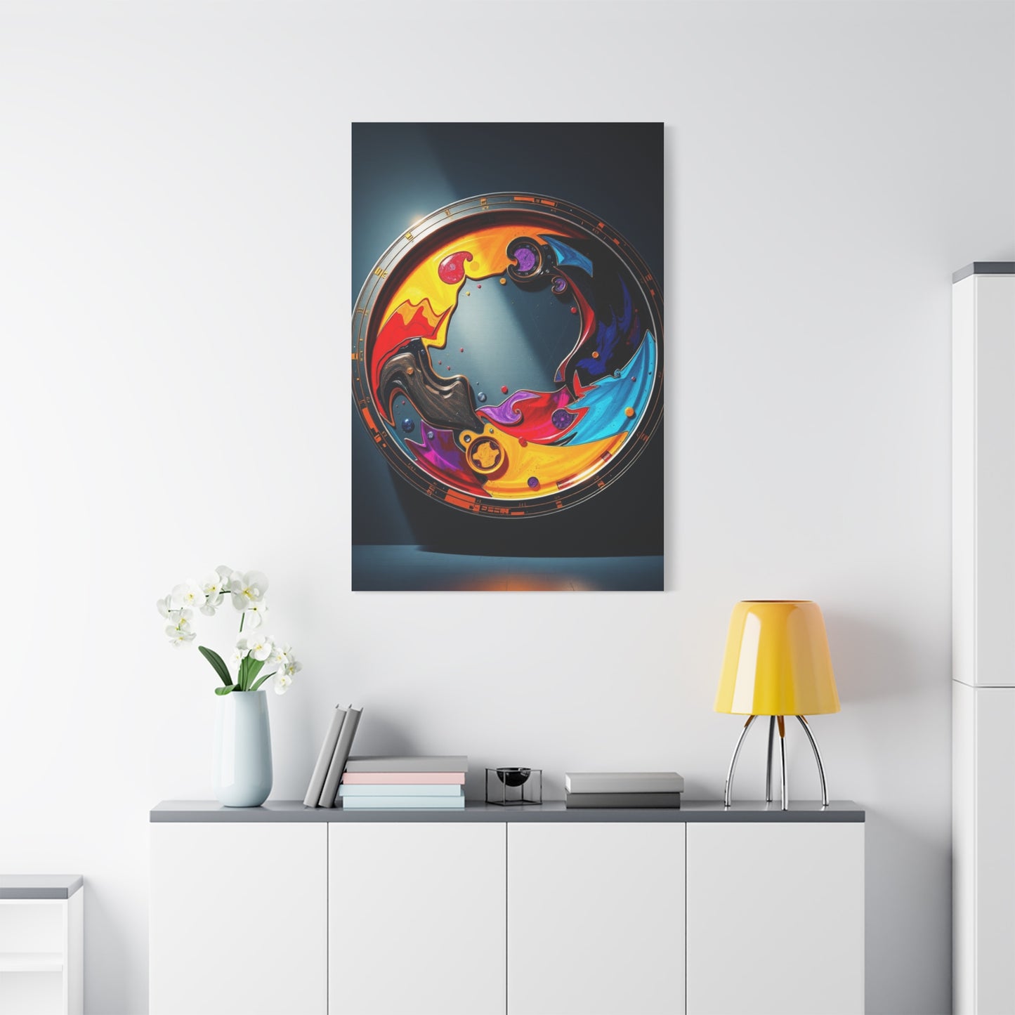 Masterpiece Circular Abstract Art Vision Wall Art & Canvas Print