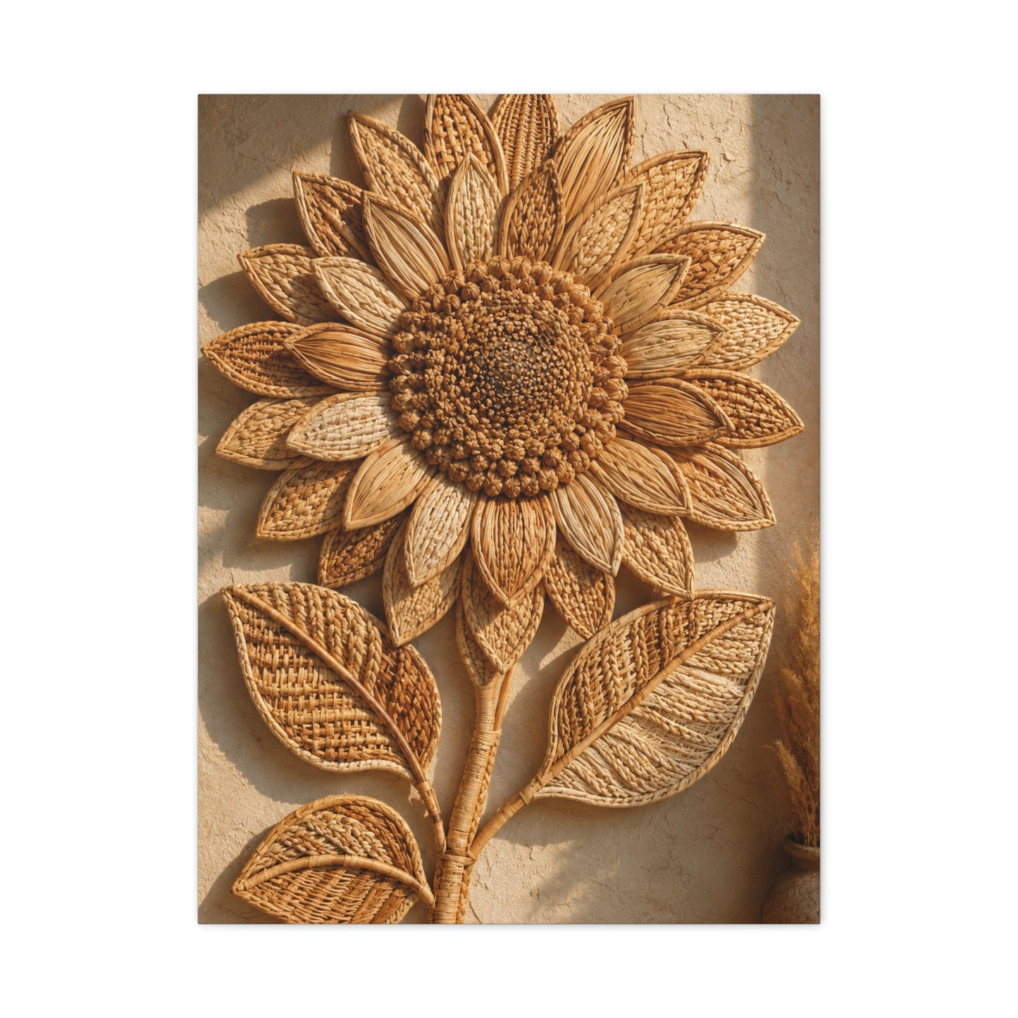 Artisan Woven Sunflower Relief Wall Art & Canvas Print