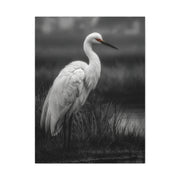 Light Grey Crane Mist Portrait Wall Art & Canvas Print