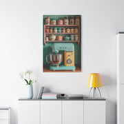Vintage Pastel Kitchen Mixer Display Wall Art & Canvas Print