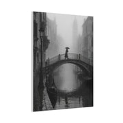 Venetian Bridge Fog Scene Wall Art & Canvas Print
