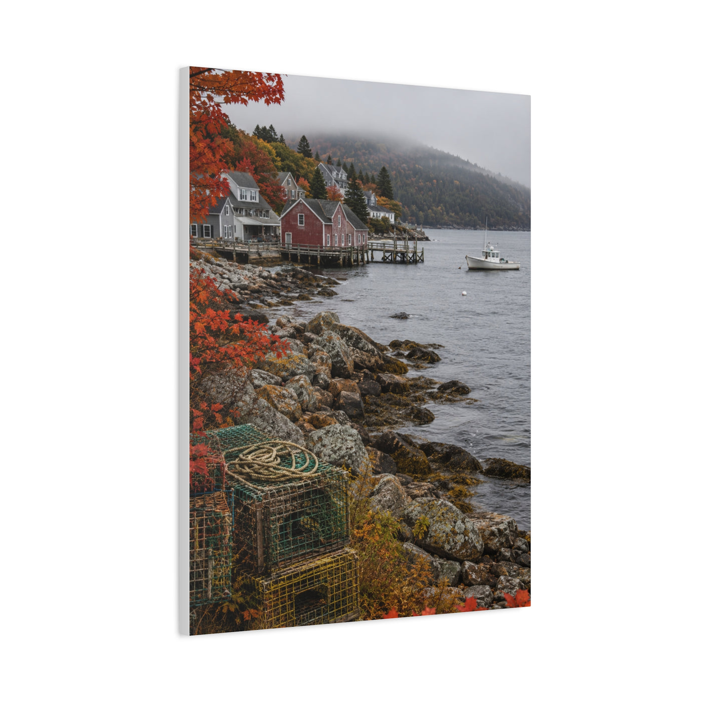 Bar Harbor Maine Coastal Autumn Wall Art & Canvas Print