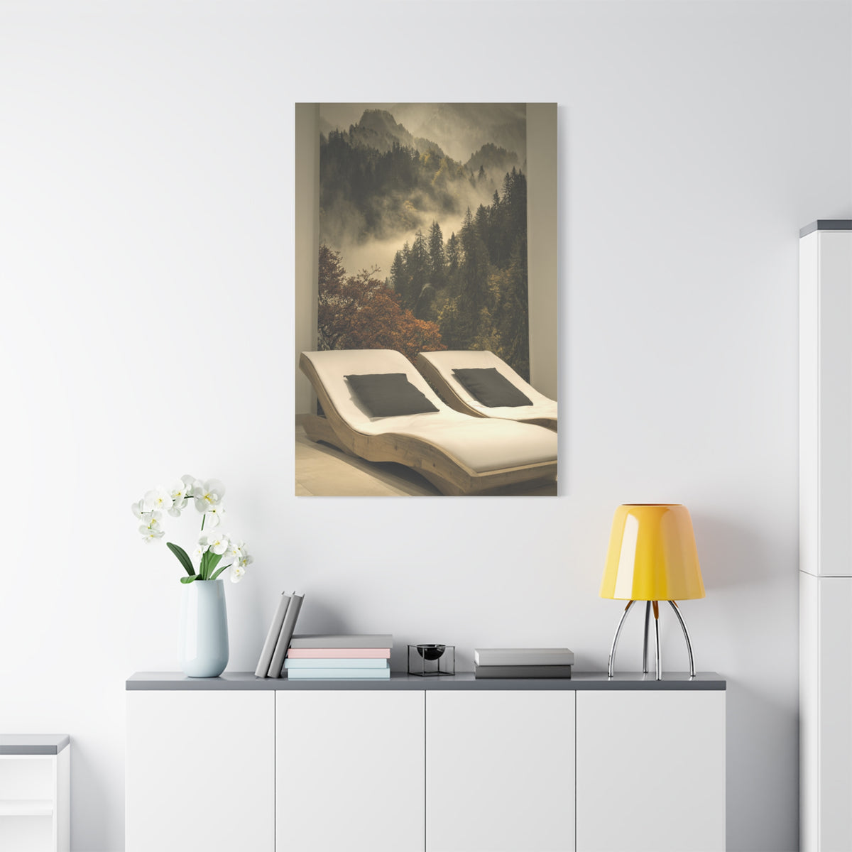 Woodland Dusk Forest Landscape Wall Art & Canvas Print