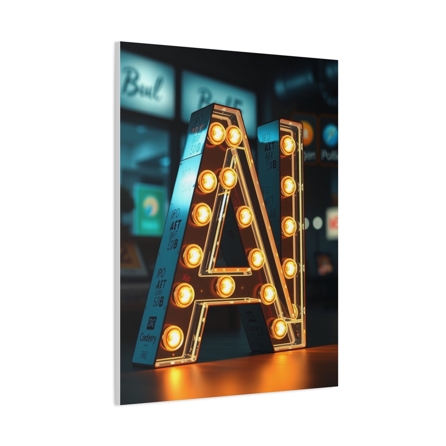Masterpiece A Alphabet & Letter Art Vision Wall Art & Canvas Print