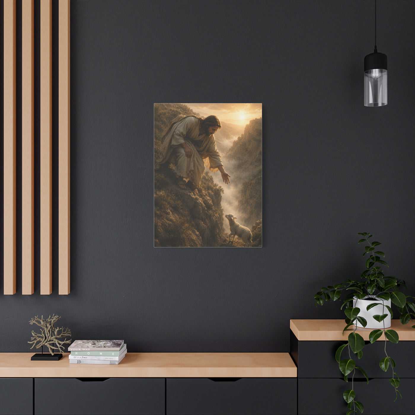 Leaves the 99 Shepherd Rescue Scripture Wall Art & Canvas Print