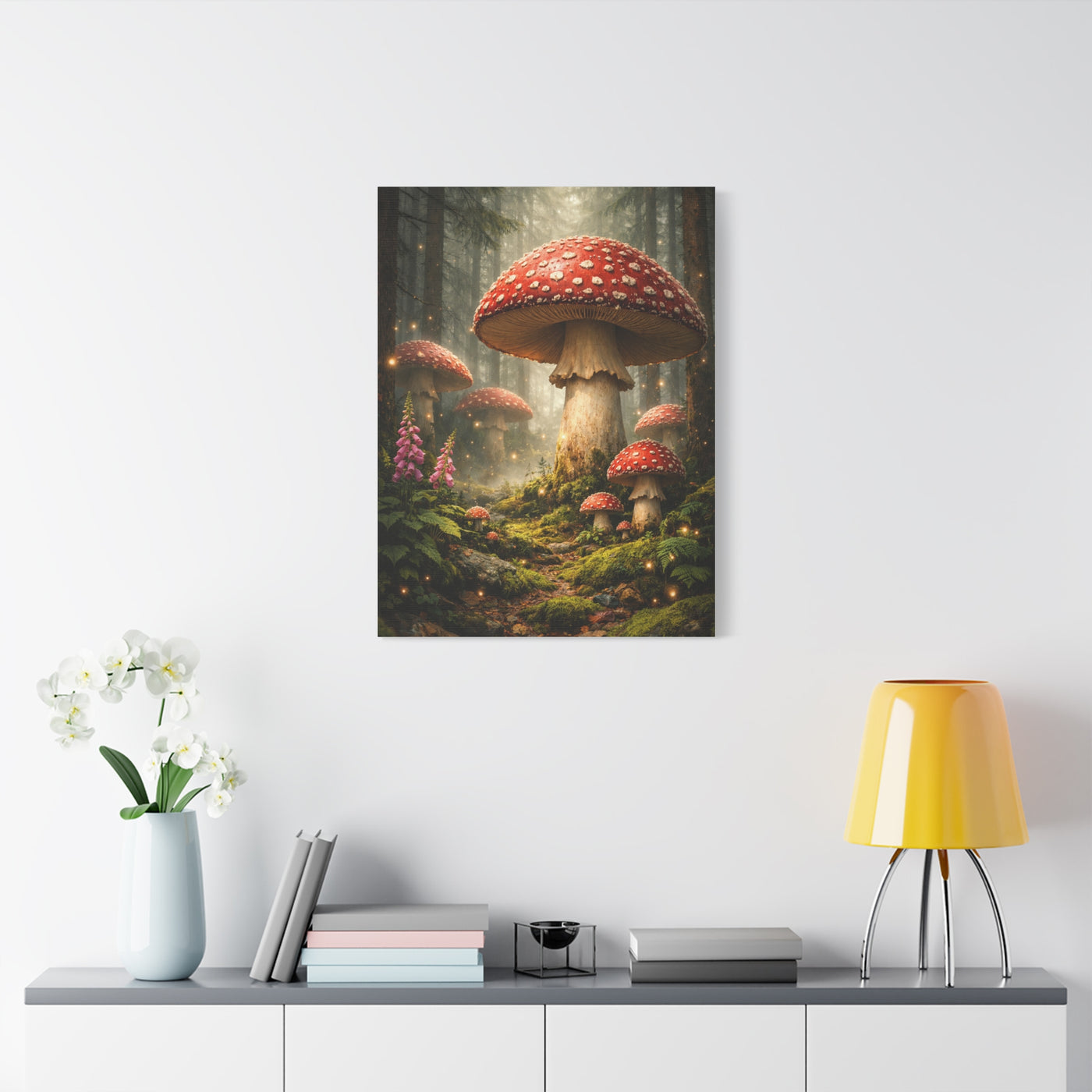 Fantasy Mushroom Forest Panorama Wall Art & Canvas Print