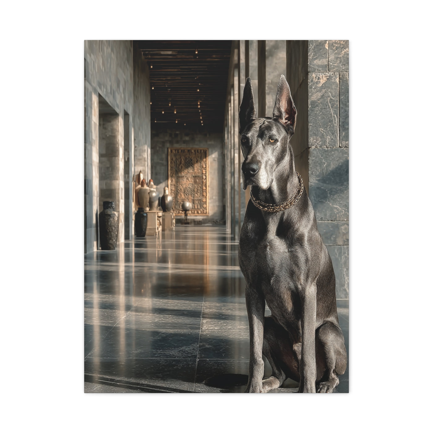 Great Dane Modern Architectural Portrait Wall Art & Canvas Print