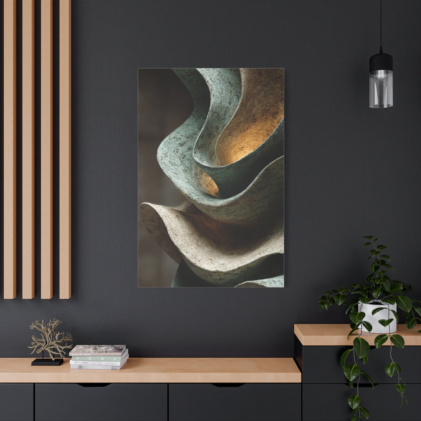 Sculptural Flow Abstract Form Wall Art & Canvas Print
