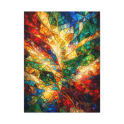 Colorful Stained-Glass Mosaic Abstraction Wall Art & Canvas Print